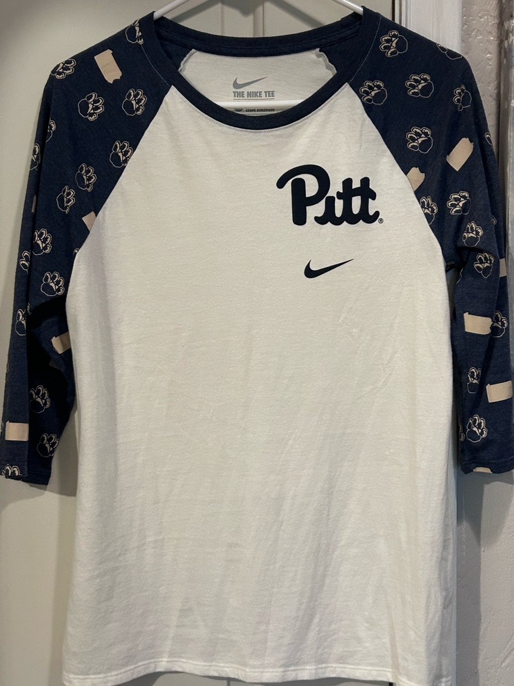Nike Pitt Raglan Tee with Paw Print Sleeves